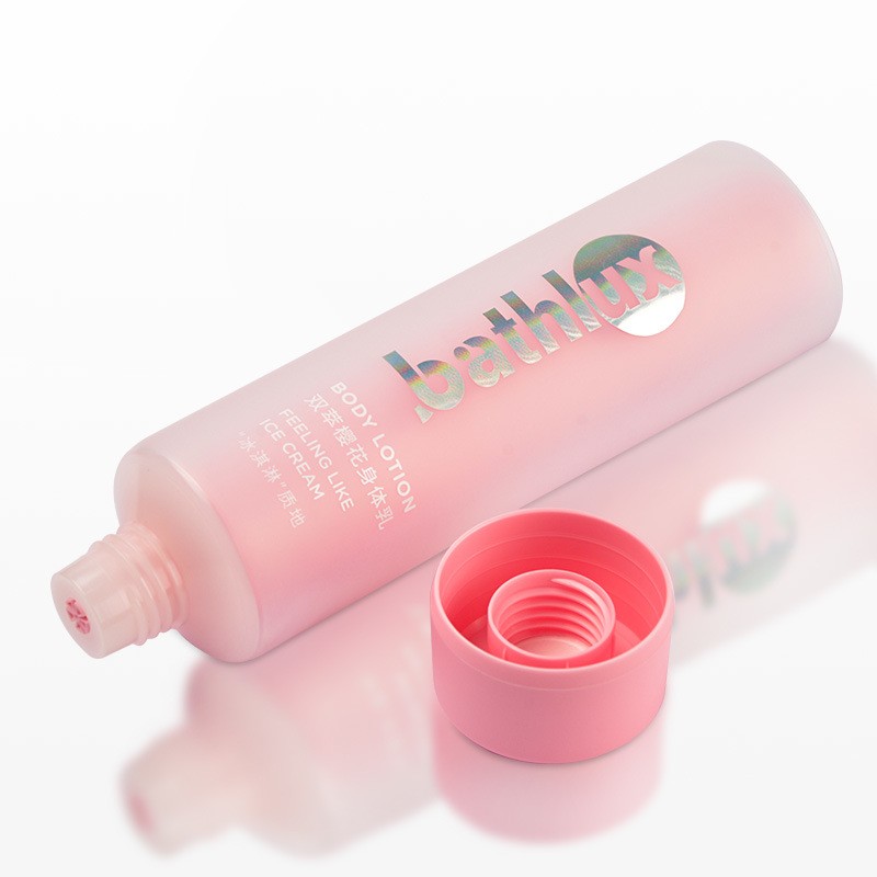 150ml 200ml 250ml Empty Cosmetic Plastic Dual Chamber Pink Tube Hand Cream Body Lotion Face Wash Soft Squeeze Plastic Tube