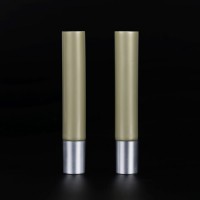 High Quality LDPE 10ml Black Cosmetic Squeeze Tubes with Gold Metal Massage Applicator