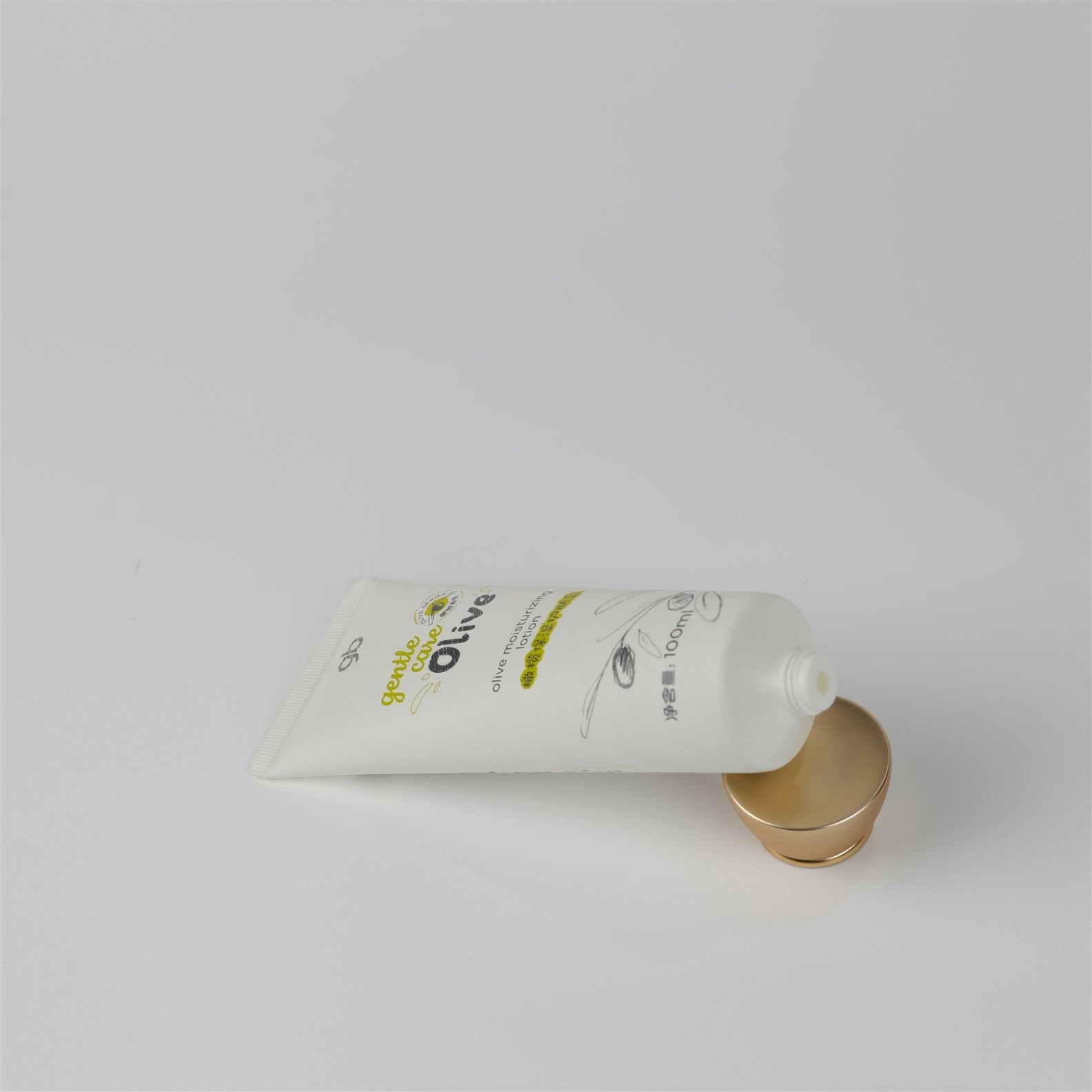 Wholesale Olive Moisturizing Lotion Tube Plastic Soft Touch Cosmetic Packaging Tube